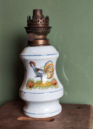 Lampe à Pétrole vintage en Céramique Coq, brand: Inconnu, condition: Very good, €20.00, €21.70 includes Buyer Protection