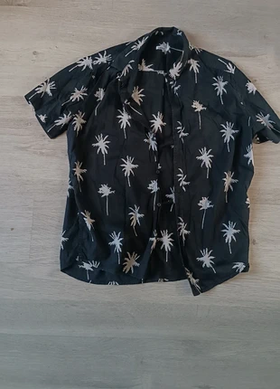 Chemise Été manches courtes à palmier, merk: Gémo, staat: Goed, maat: L, € 10,00, € 11,20 inclusief Kopersbescherming