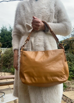 Tommy & Kate Cognac Tan Satchel Tote Shopping Genuine Leather Shoulder Bag, brand: Tommy & Kate, condition: Good, £19.99, £21.69 includes Buyer Protection