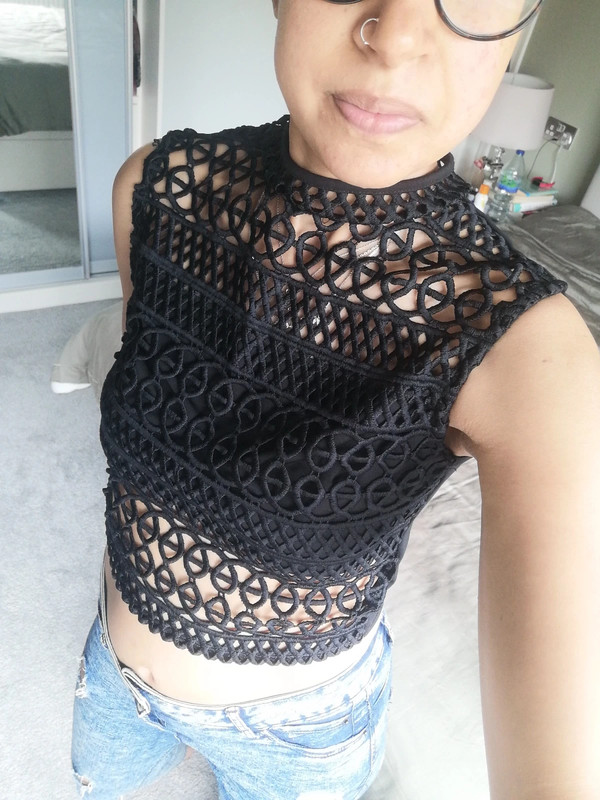 River island crochet top shop