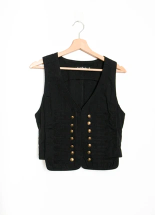 Military style waistcoat | Veste sans manches avec boutons style militaire, marque: Vintage, état: Très bon état, taille: XS / 34 / 6, 8,00 €, 9,10 € Protection acheteurs (Pro) incluse