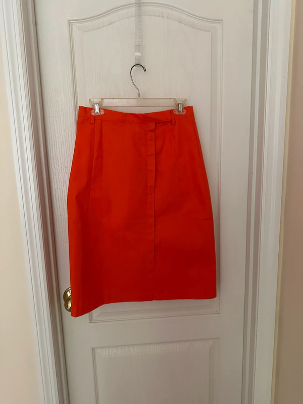 New Handmade 100% Cotton Orange Skirt, Sz S/M 3