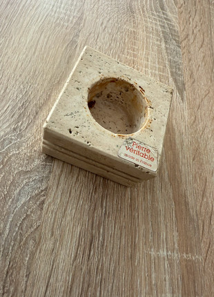 Bougeoir en pierre véritable travertin, marque: Pierre, état: Très bon état, 9,00 €, 10,15 € Protection acheteurs incluse