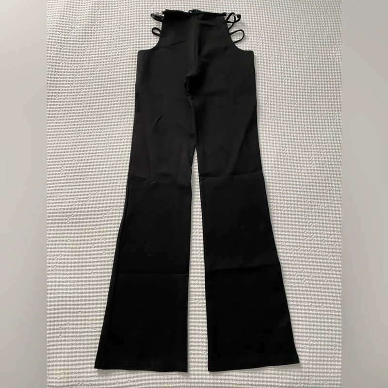 I.AM.GIA black lucid cut-out logo pants 1