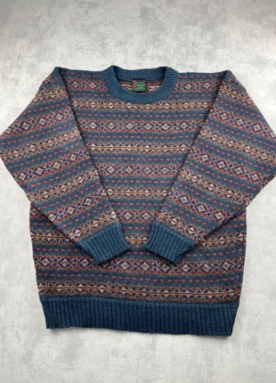Pull vintage en laine bleu marine et bordeaux à motifs - M, marke: Vintage Dressing, zustand: Sehr gut, größe: M, 29,00 €, 31,15 € inklusive Vinted-Käuferschutz