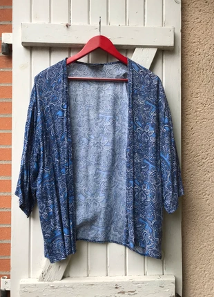 Kimono bleu à fleurs, brand: New Look, condition: Good, size: M / 38 / 10, €6.00, €7.00 includes Buyer Protection