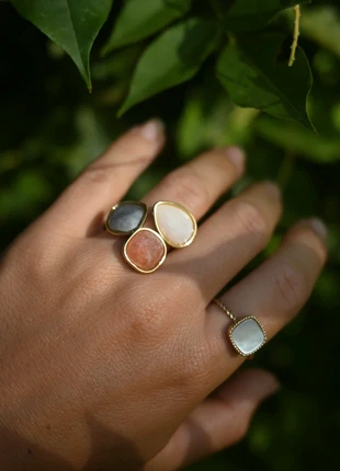 Bague acier inoxydable labradorite, marke: ZAG, zustand: Sehr gut, größe: Größenverstellbar, 32,00 €, 34,30 € beinhaltet Vinted-Käuferschutz Pro