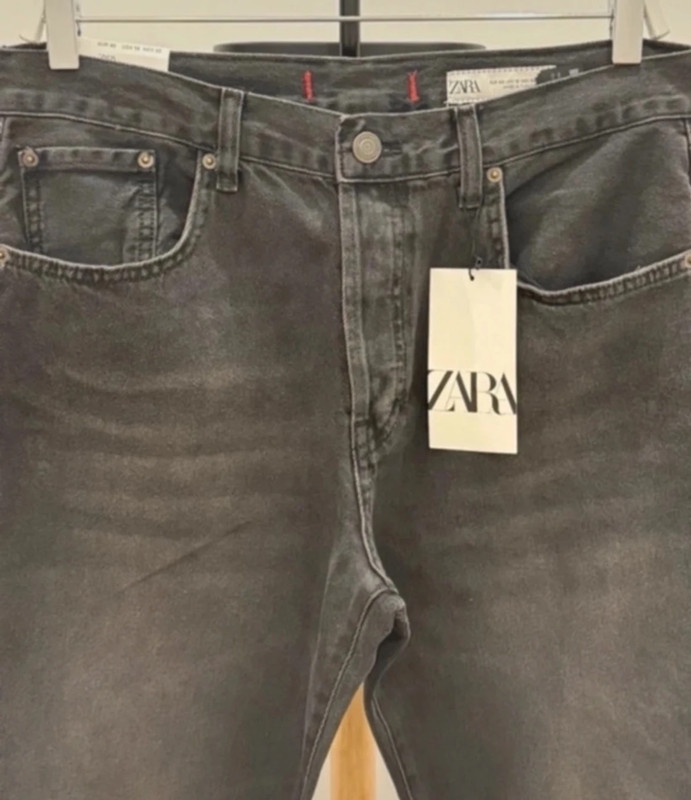 Zara szare grafitowe spodnie jeansy dżinsy rozmiar 40 L 42 XL 3