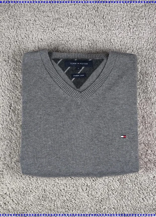 Pull fin col V manche longue 100% Coton Tommy Hilfiger Homme - Taille M - Gris, marke: Tommy Hilfiger, zustand: Sehr gut, größe: M, 20,00 €, 21,70 € beinhaltet Vinted-Käuferschutz Pro