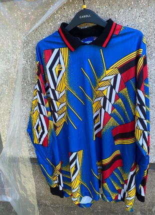 Vintage 90s Umbro Pattern Football Soccer Goalkeeper Jersey Size XL, marca: Umbro, estado: Bom, tamanho: XL, €75.00, €79.45 inclui Proteção do Comprador