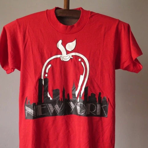 Plus Size Red 'New York' Logo Printed T-Shirt