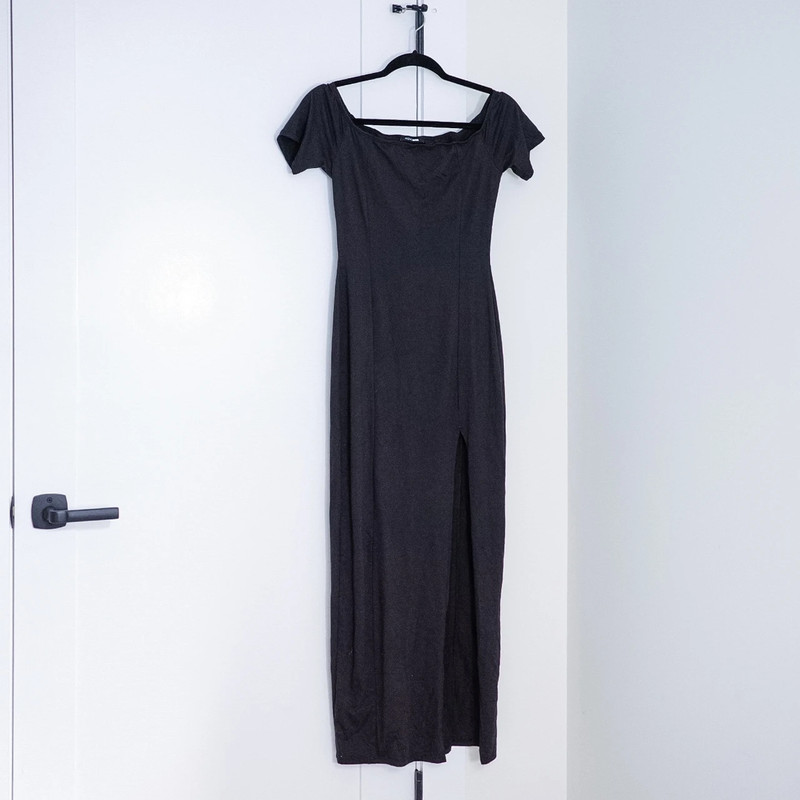 Fashion Nova Sexy Black Bodycon Dress - Size M - Stretchy & Stylish! 1