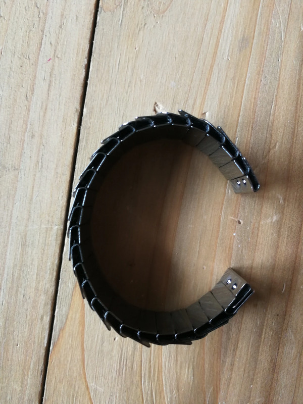 Bracelet jonc écailles gris anthracite  4
