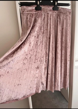 Parfaite jupe pour les fêtes plissée velours rose poudre, brand: Vintage, condition: New without tags, size: M / 38 / 10, €7.00, €8.05 includes Buyer Protection
