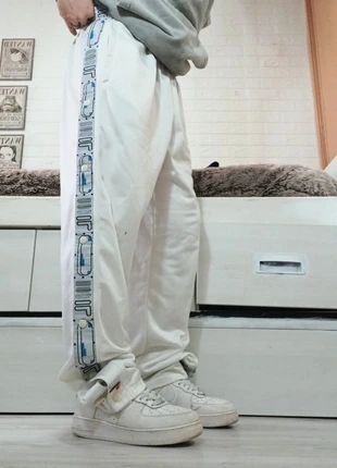 Fila Vintage Track Pants White – Retro Snap Buttons – Size L, marca: FILA, estado: Muy bueno, tamaño: L, 18,00 €, 19,60 € Protección al comprador incluida