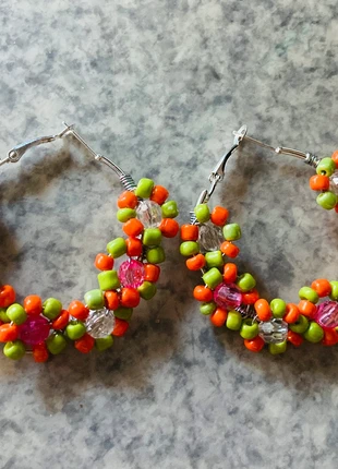 Boucle d’oreille créole perle multicolore, brand: Xti TENTATIONS, condition: Very good, €3.50, €4.38 includes Buyer Protection