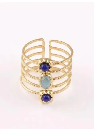 Bague ajustable acier inoxydable pierre bleu, marke: Bohm, zustand: Neu, größe: Größenverstellbar, 4,00 €, 4,90 € inklusive Vinted-Käuferschutz