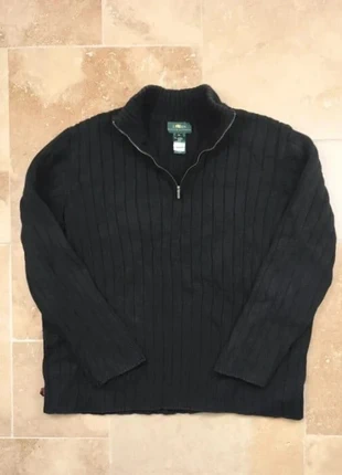 Pull quart zip épais Lauren Ralph Lauren - Femme XL - Noir - 100% coton, marca: Ralph Lauren, estado: Muito bom, tamanho: XL / 42 / 14, €30.00, €32.20 inclui Proteção do Comprador Pro