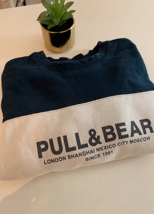 Pull homme - blanc et Bleu - Pull & Bear - Taille M - bon état, merk: Pull & Bear, staat: Goed, maat: M, € 5,00, € 5,95 inclusief Kopersbescherming