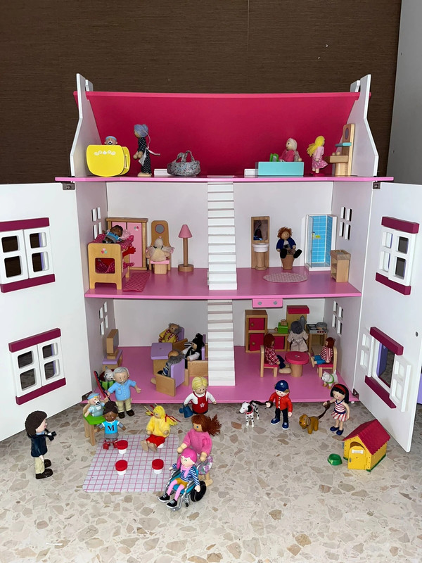 Casa de munecas madera grande completa Vinted