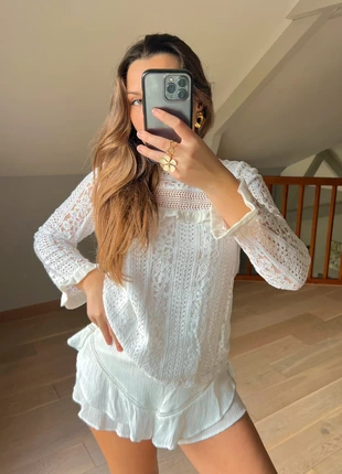 Blouse blanche en dentelle Y’coo taille L/36, marke: YCOO, zustand: Sehr gut, größe: L / 40 / 12, 12,00 €, 13,30 € inklusive Vinted-Käuferschutz