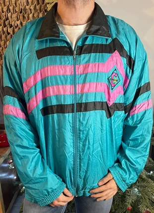 Track jacket Vintage année 90 Taille L Turquoise, brand: Vintage, condizioni: Ottime, taglia: L, €29.00, €31.15 include la Protezione acquisti