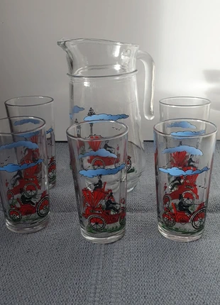 Pichet et verres retro automobile serigraphie 60s, marca: italy, estado: Nuevo sin etiquetas, 18,00 €, 19,60 € Protección al comprador incluida