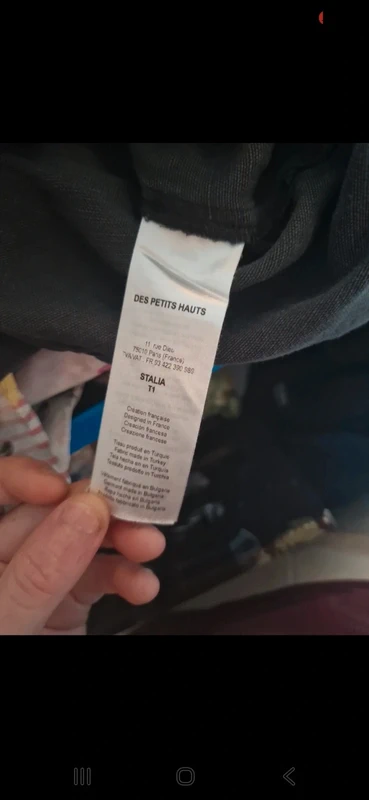 Veste chemise 50% lin gris anthracite des petits hauts taille 36 - photo numéro 6