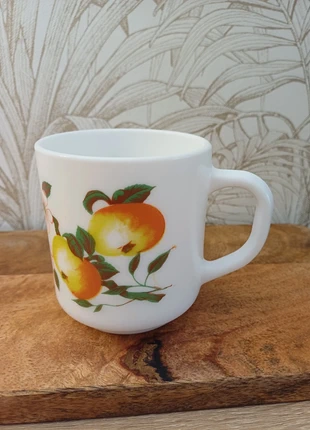 Mug Arcopal vintage authentique modèle Normandie fleurs de pommiers pommes 1970, brand: Arcopal, condizioni: Ottime, €7.00, €8.05 include la Protezione acquisti