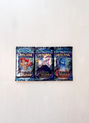 Lot Disney Lorcana TCG Ravensburger FR - 3 boosters (Artset / Chapitre 4), marke: Ravensburger, zustand: Neu, mit Etikett, 14,00 €, 15,40 € beinhaltet Vinted-Käuferschutz Pro