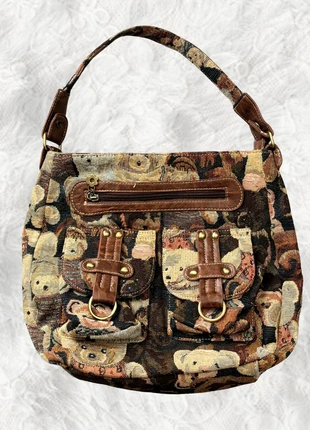 Vintage Animal Print Bag - 2000s Y2K TeddyBear Style, merk: Vintage Dressing, staat: Heel goed, € 28,00, € 30,10 inclusief Kopersbescherming