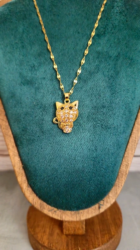 Collier pendentif chat 🐱 - photo numéro 2