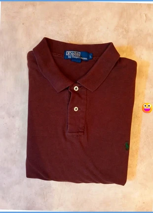 Polo shirt Ralph Lauren vintage marron logo brodé vert pour homme taille L - 175cm, marke: Ralph Lauren, zustand: Sehr gut, größe: L, 27,00 €, 29,05 € beinhaltet Vinted-Käuferschutz Pro