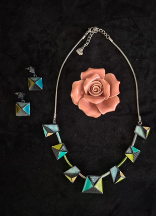 Jolie collier parure vintage 💚🩵 désign signé Gelis Paris, marca: Vintage Chic, estado: Muito bom, €9.00, €10.15 inclui Proteção do Comprador Pro