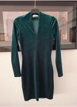 Elegante vestido mini de terciopelo verde esmeralda manga larga talla S de mango nuevo, marque: Mango, état: Neuf sans étiquette, taille: S / 36 / 8, 39,95 €, 42,65 € Protection acheteurs incluse