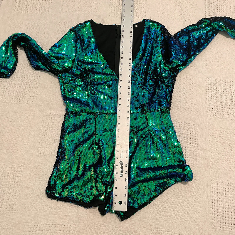 metallic iridescent mermaid all over sequin romper shorts jumpsuit SH2 8008 5