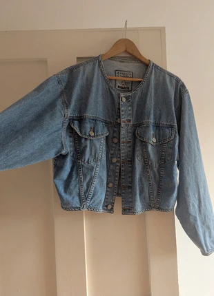 Vintage collarless denim jacket, brand: Ragazza, condition: Good, size: M / 38 / 10, €10.00, €11.20 includes Buyer Protection