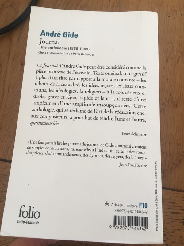 Livre biographie André gide  2