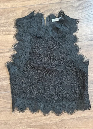 Top dentelle noir, marque: Zara, état: Neuf sans étiquette, taille: XXS / 32 / 4, 4,00 €, 4,90 € Protection acheteurs incluse