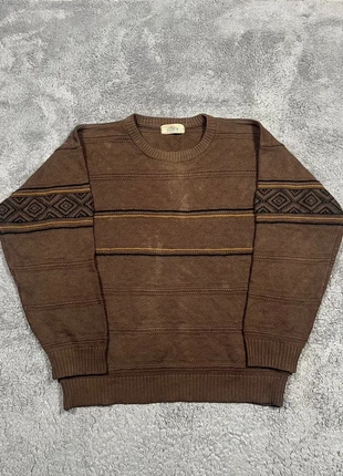 Pull vintage style Coogi motifs géométriques marron | Taille M Homme, brand: Vintage Dressing, condition: Very good, size: M, €30.00, €32.20 includes Buyer Protection