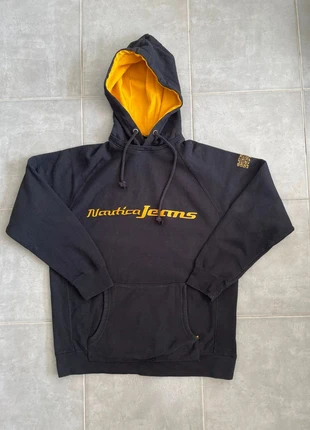 Hoodie sweat a capuche vintage Nautica noir et jaune M, brand: Vintage Dressing, condition: Very good, size: M, €5.00, €5.95 includes Buyer Protection