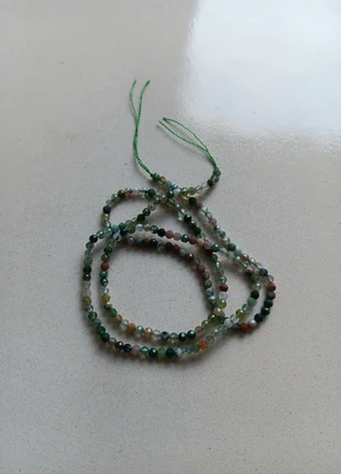 Fil de perles rondes facettées en Agate indienne naturelle 2 mm - PP1-84, staat: Nieuw met prijskaartje, € 6,50, € 7,53 inclusief Kopersbescherming Pro