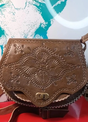 Sac à bandoulière en cuir véritable,, brand: Fait Main, condition: New without tags, €59.00, €62.65 includes Buyer Protection