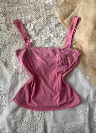cute y2k 2000s 90s coquette pink top with cute details, merk: y2k, staat: Heel goed, maat: XS / 34 / 6, € 32,00, € 34,30 inclusief Kopersbescherming