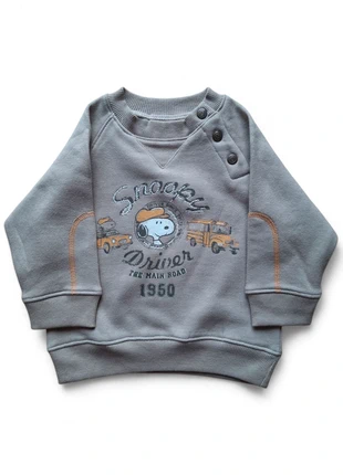 Pull Snoopy 12 mois Gris, marca: Snoopy, estado: Muito bom, tamanho: 9-12 meses / 74 cm, €4.00, €4.90 inclui Proteção do Comprador
