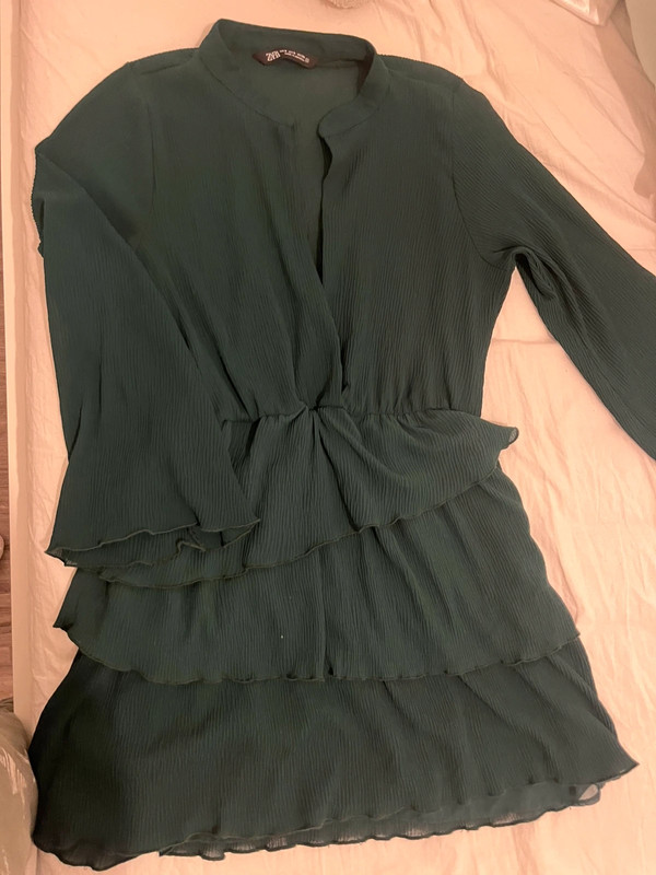 Robe zara verte xs 1