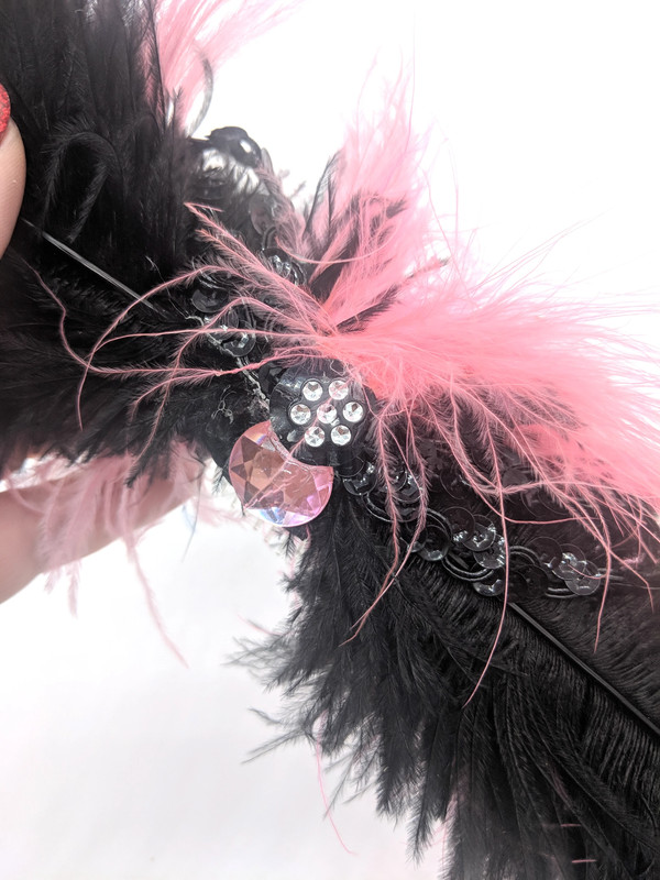 Ostrich Feather Hair Comb 2