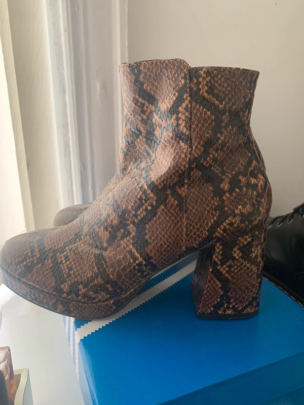 Topshop snake sale print boots