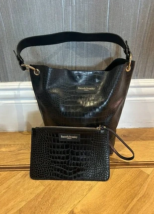 Russel and Bromley croc leather black bag, brand: Russell & Bromley, condition: Very good, $28.00, $30.10 includes Buyer Protection