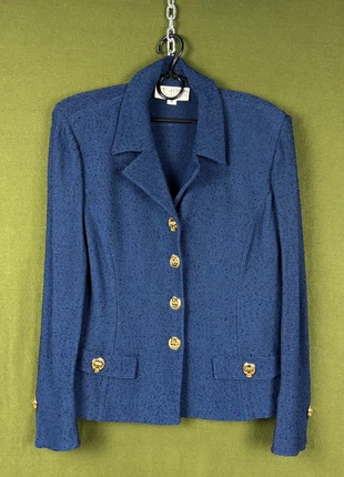 St. John Collection Blue Blazer Vintage EU 40 woman, marca: St John, estado: Bom, tamanho: L / 40 / 12, €35.00, €37.45 inclui Proteção do Comprador